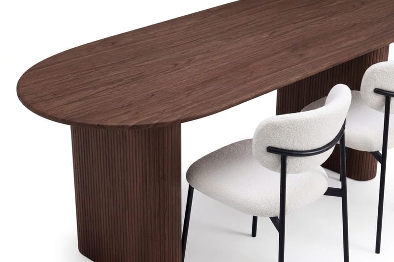 Noira Matgrupp rektangulärt 220 cm Valnöt med 6 Lucy Matstolar - Valnöt - Möbler - Bord & matgrupp - Matgrupp