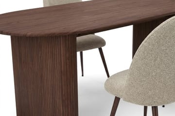 Noira Matgrupp rektangulärt 220 cm Valnöt med 6 Nibe Plus Matstolar - Valnöt - Möbler - Bord & matgrupp - Matgrupp