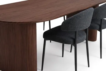 Noira Matgrupp rektangulärt 220 cm Valnöt med 6 Sawako Matstolar - Valnöt - Möbler - Bord & matgrupp - Matgrupp