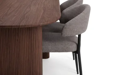 Noira Matgrupp rektangulärt 220 cm Valnöt med 6 Sawako Matstolar - Valnöt - Möbler - Bord & matgrupp - Matgrupp