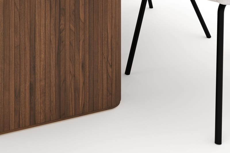 Noira Ovalt Matbord 220 cm med 6 Berit Stolar - Brun - Möbler - Bord & matgrupp - Matgrupp