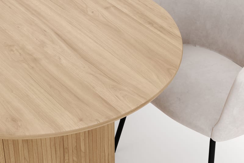 Noira Ovalt Matbord 220 cm med 6 Berit Stolar - Natur - Möbler - Bord & matgrupp - Matgrupp