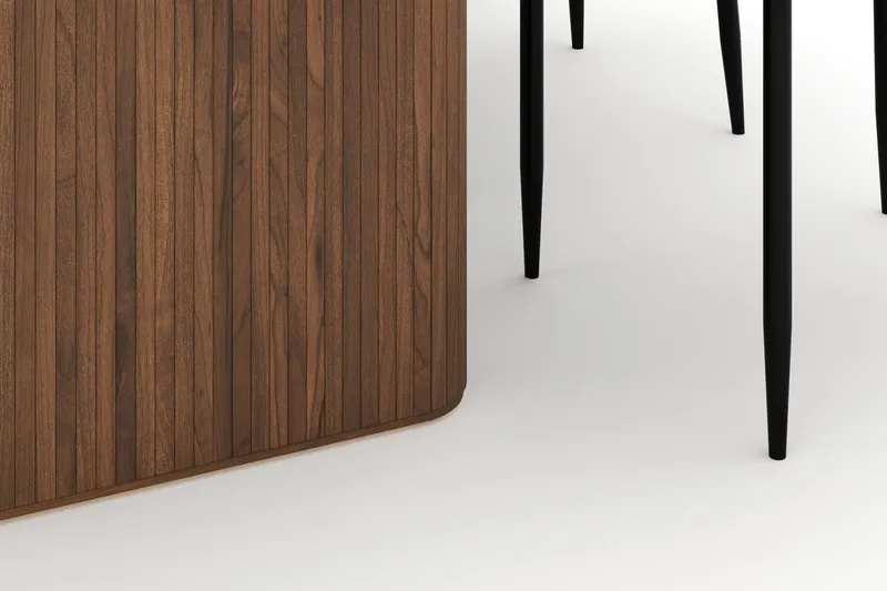 Noira Ovalt Matbord 220 cm med 6 Sawako Stolar - Brun - Möbler - Bord & matgrupp - Matgrupp