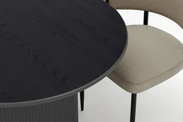 Noira Ovalt Matbord 220 cm med 6 Sawako Stolar - Svart - Möbler - Bord & matgrupp - Matgrupp