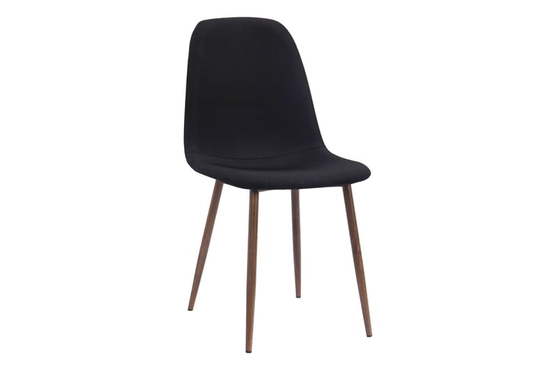 Noira Ovalt Matbord 220 cm Svart +  6 st Nibe stol svart med valnöt ben - Svart - Möbler - Bord & matgrupp - Matgrupp