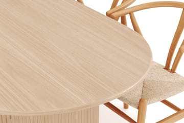 Noira Ovalt Matgrupp 220 cm med 6 Dastoori Matstol - 2220068-6,2098439-1 - Natur - Möbler - Bord & matgrupp - Matgrupp