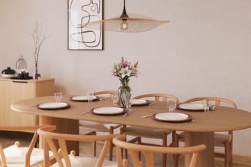 Noira Ovalt Matgrupp 220 cm med 6 Dastoori Matstol - 2220068-6,2098439-1 - Natur - Möbler - Bord & matgrupp - Matgrupp