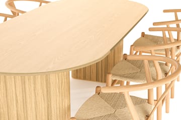 Noira Ovalt Matgrupp 220 cm med 6 Dastoori Matstol - Natur - Möbler - Bord & matgrupp - Matgrupp