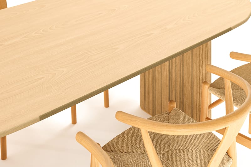 Noira Ovalt Matgrupp 220 cm med 6 Dastoori Matstol - Natur - Möbler - Bord & matgrupp - Matgrupp