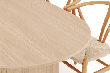 Noira Ovalt Matgrupp 220 cm med 6 Dastoori Matstolar - Natur - Möbler - Bord & matgrupp - Matgrupp