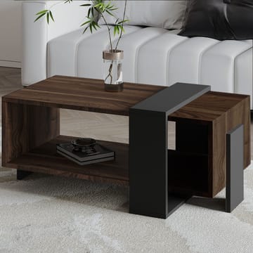 Norell Soffbord 90x40x49 cm - Valnöt och antracit - Möbler - Bord & matgrupp - Soffbord