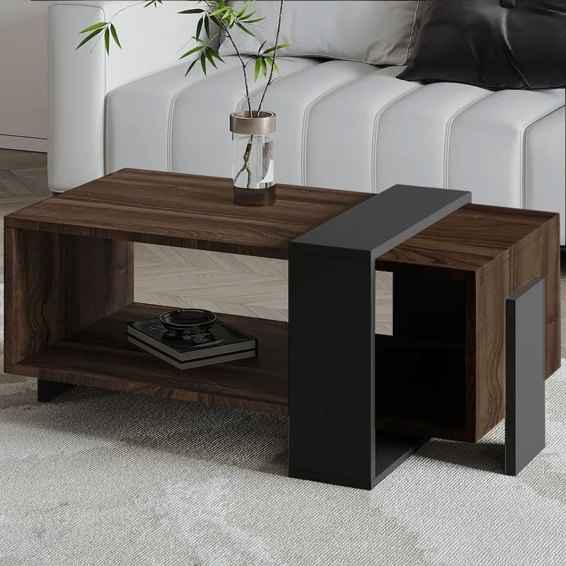 Norell Soffbord 90x40x49 cm - Valnöt/Antracit - Möbler - Bord & matgrupp - Soffbord