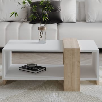 Norell Soffbord 90x40x49 cm - Vit och Sapphire Oak - Möbler - Bord & matgrupp - Soffbord