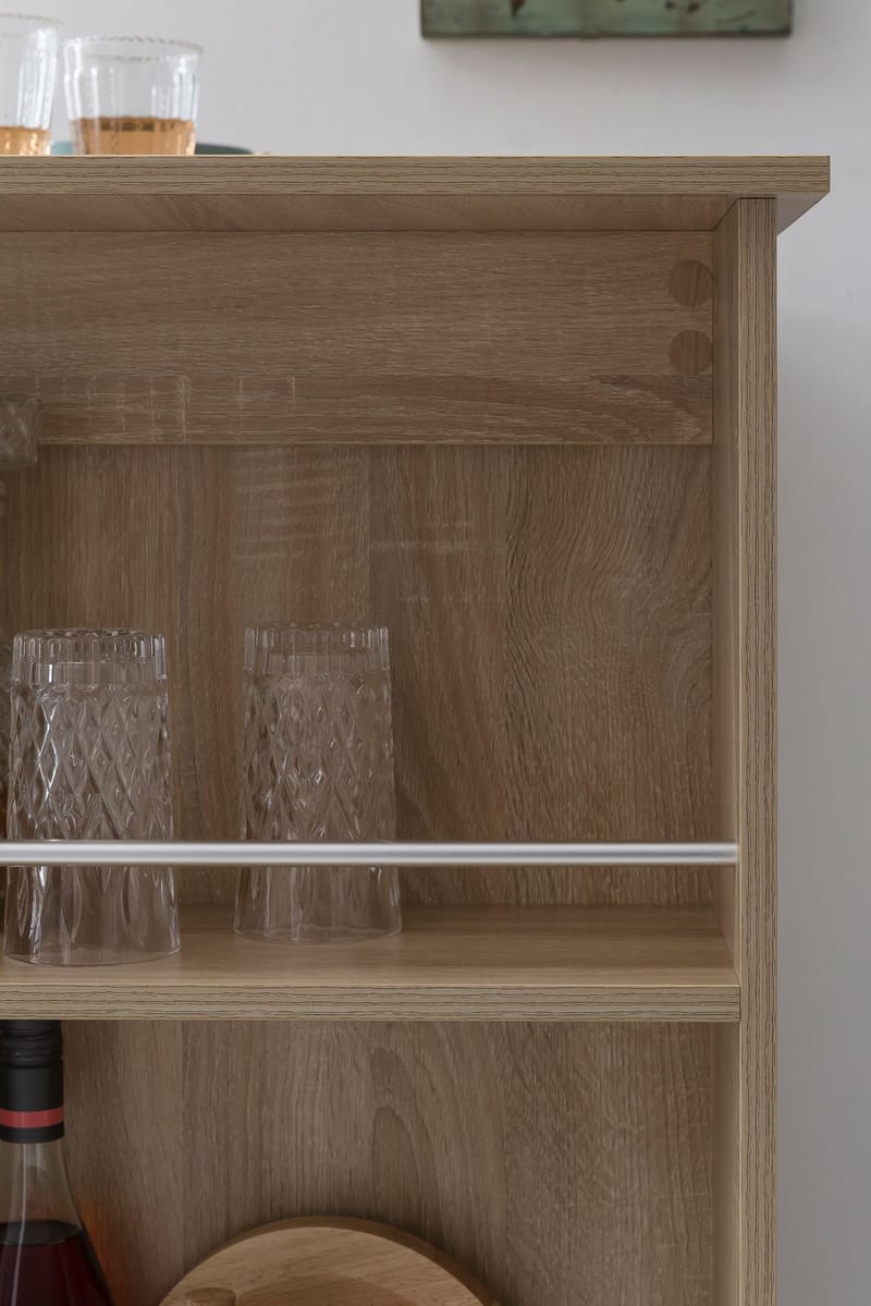 Norova Barbord 120 cm - Sonoma-ek/silver - Möbler - Bord & matgrupp - Barbord & ståbord