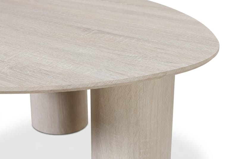 Nova Soffbord Triangelformat 85 cm - Vitlaserad - Möbler - Bord & matgrupp - Soffbord