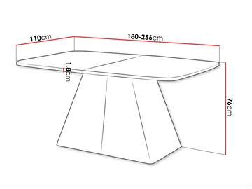 Novaj Matbord förlängningsbart 180-256 cm - beige, vit marmor - Möbler - Bord & matgrupp - Matbord & köksbord
