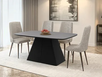 Novaj Matbord förlängningsbart 180-256 cm - Svart, grå - Möbler - Bord & matgrupp - Matbord & köksbord