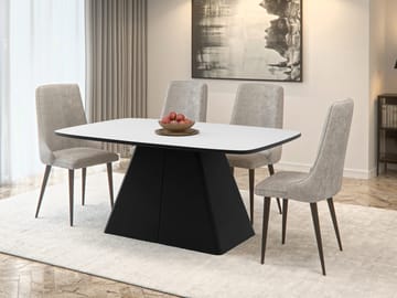 Novaj Matbord förlängningsbart 180-256 cm - svart, vit - Möbler - Bord & matgrupp - Matbord & köksbord