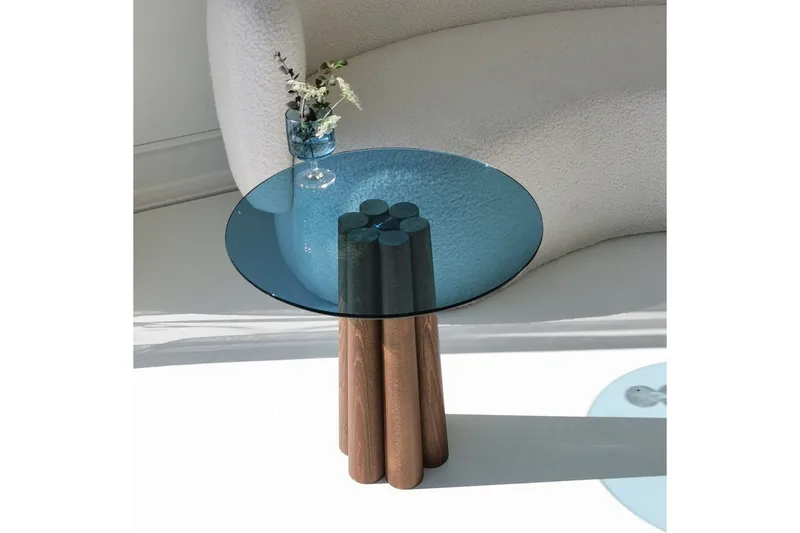 Novera Soffbord 50 cm - Valnöt/Blå - Möbler - Bord & matgrupp - Soffbord