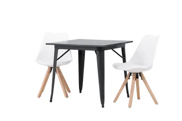 Ochovi Matgrupp  80 cm Rektangulär med 2 Zeno stolar - Svart - Möbler - Bord & matgrupp - Matgrupp