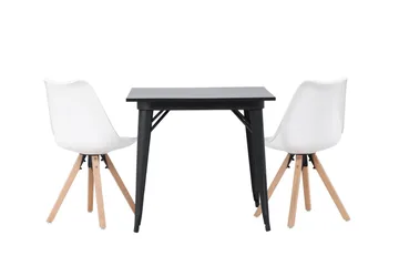 Ochovi Matgrupp  80 cm Rektangulär med 2 Zeno stolar - Svart - Möbler - Bord & matgrupp - Matgrupp