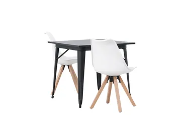 Ochovi Matgrupp  80 cm Rektangulär med 2 Zeno stolar - Svart - Möbler - Bord & matgrupp - Matgrupp