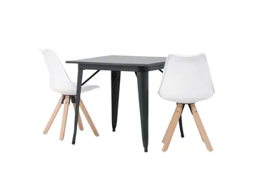 Ochovi Matgrupp  80 cm Rektangulär med 2 Zeno stolar - Svart - Möbler - Bord & matgrupp - Matgrupp