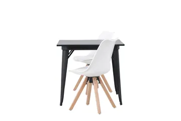 Ochovi Matgrupp  80 cm Rektangulär med 2 Zeno stolar - Svart - Möbler - Bord & matgrupp - Matgrupp