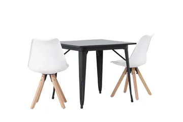 Ochovi Matgrupp  80 cm Rektangulär med 2 Zeno stolar - Svart - Möbler - Bord & matgrupp - Matgrupp