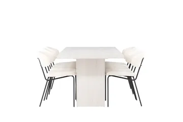 Olga Matgrupp 200 cm Rektangulär med 6 Chico Stolar - Vit - Möbler - Bord & matgrupp - Matgrupp