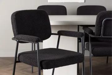 Olga Matgrupp 200 cm Rektangulär med 6 Yesterday Stolar - Svart - Möbler - Bord & matgrupp - Matgrupp