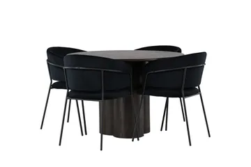 Olivero Matbord 110 cm Runt med 4 Selma Matstol - Möbler - Bord & matgrupp - Matgrupp