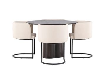 Olivero Matbord 110 cm Runt med 4 Simrishamn Matstol - Möbler - Bord & matgrupp - Matgrupp