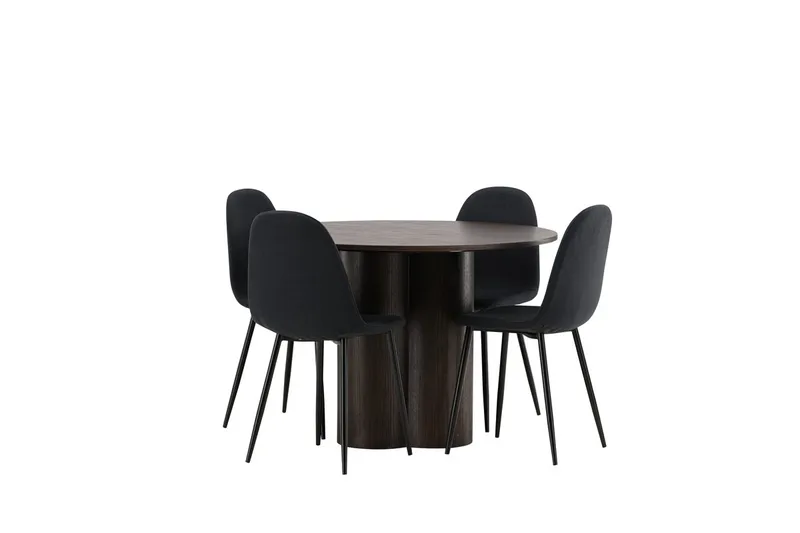 Olivero Matbord 110 cm Runt med 4 Polar Matstol