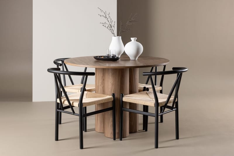 Olivia Matbord 110 cm med 4 Alfons Karmstol