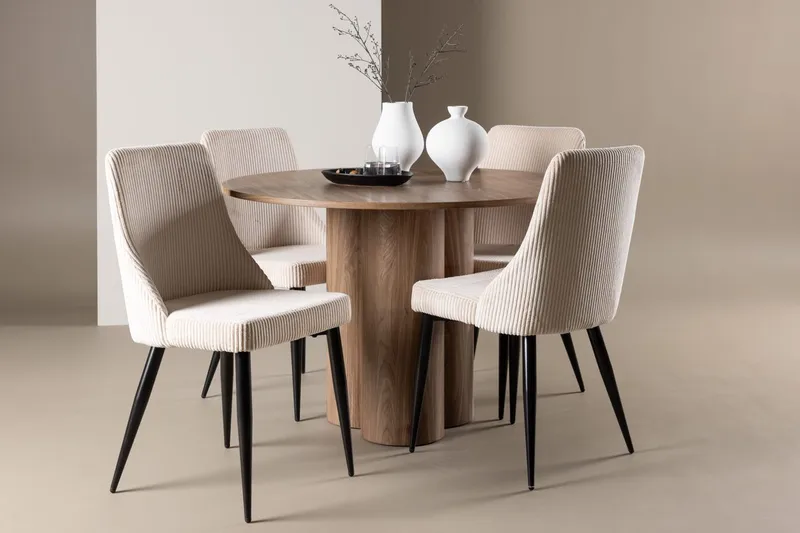 Olivia Matbord 110 cm med 4 Leone Matstol