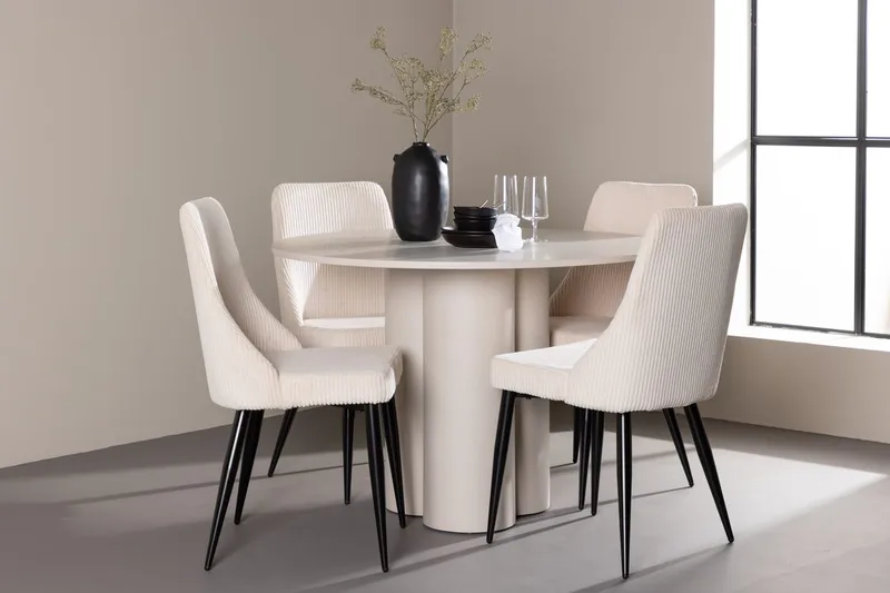 Olivia Matbord 110 cm med 4 Leone Matstol