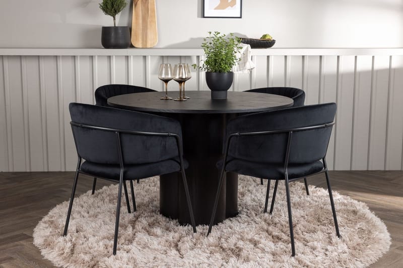 Olivia Matbord 110 cm Runt med 4 Selma Matstol