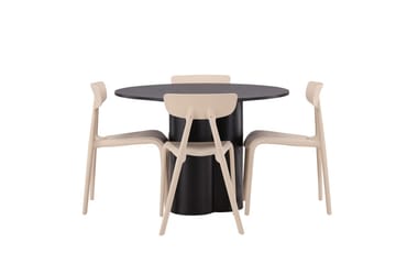 Olivia Matbord 110 cm Runt med 4 Ursholmen Matstol - Möbler - Bord & matgrupp - Matgrupp