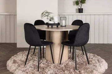 Olivia Matbord 110 cm Runt med 4 Polar Köksstol - Möbler - Bord & matgrupp - Matgrupp