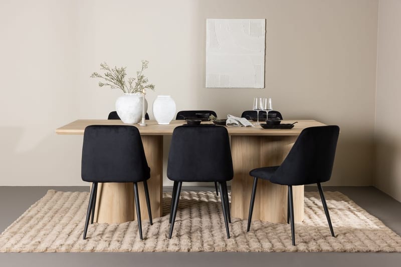 Olivia Matbord 210x100 cm med 6 Night Matstol