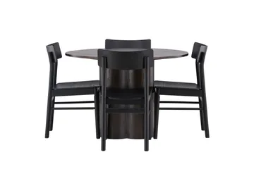 Olivia Matgrupp + 4 stolar - Mocca - Möbler - Bord & matgrupp - Matgrupp