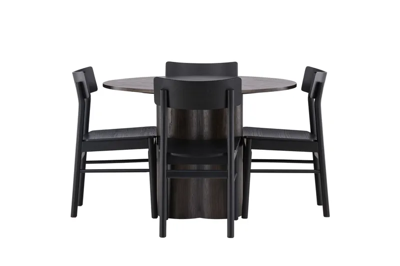 Olivia Matgrupp + 4 stolar - Mocca - Möbler - Bord & matgrupp - Matgrupp