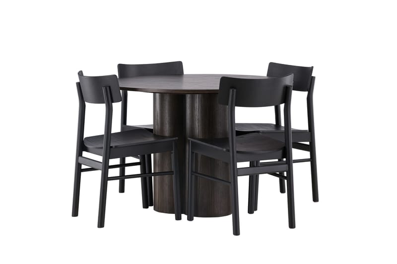 Olivia Matgrupp + 4 stolar - Mocca - Möbler - Bord & matgrupp - Matgrupp