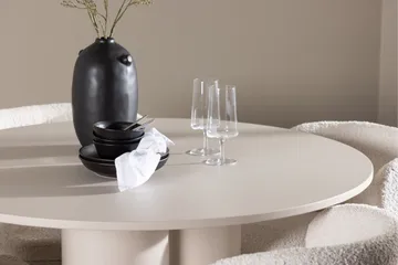 Olivia Matgrupp 110 cm Rund med 4 Agnes stolar - Beige/Vit - Möbler - Bord & matgrupp - Matgrupp