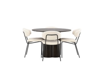 Olivia Matgrupp 110 cm Rund med 4 Chico Stolar - Mocca - Möbler - Bord & matgrupp - Matgrupp