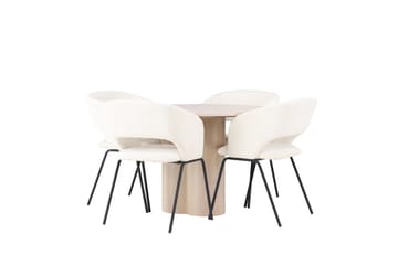 Olivia Matgrupp 110 cm Rund med 4 Day stolar - Whitewash - Möbler - Bord & matgrupp - Matgrupp