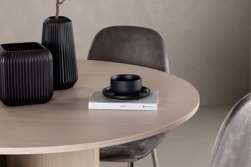 Olivia Matgrupp 110 cm Rund med 4 Eva stolar - Whitewash - Möbler - Bord & matgrupp - Matgrupp