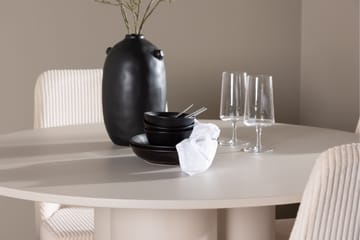 Olivia Matgrupp 110 cm Rund med 4 Leone stolar - Beige/Beige - Möbler - Bord & matgrupp - Matgrupp