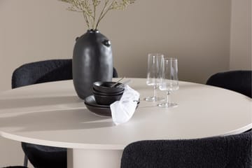 Olivia Matgrupp 110 cm Rund med 4 Modesto stolar - Beige/Svart - Möbler - Bord & matgrupp - Matgrupp